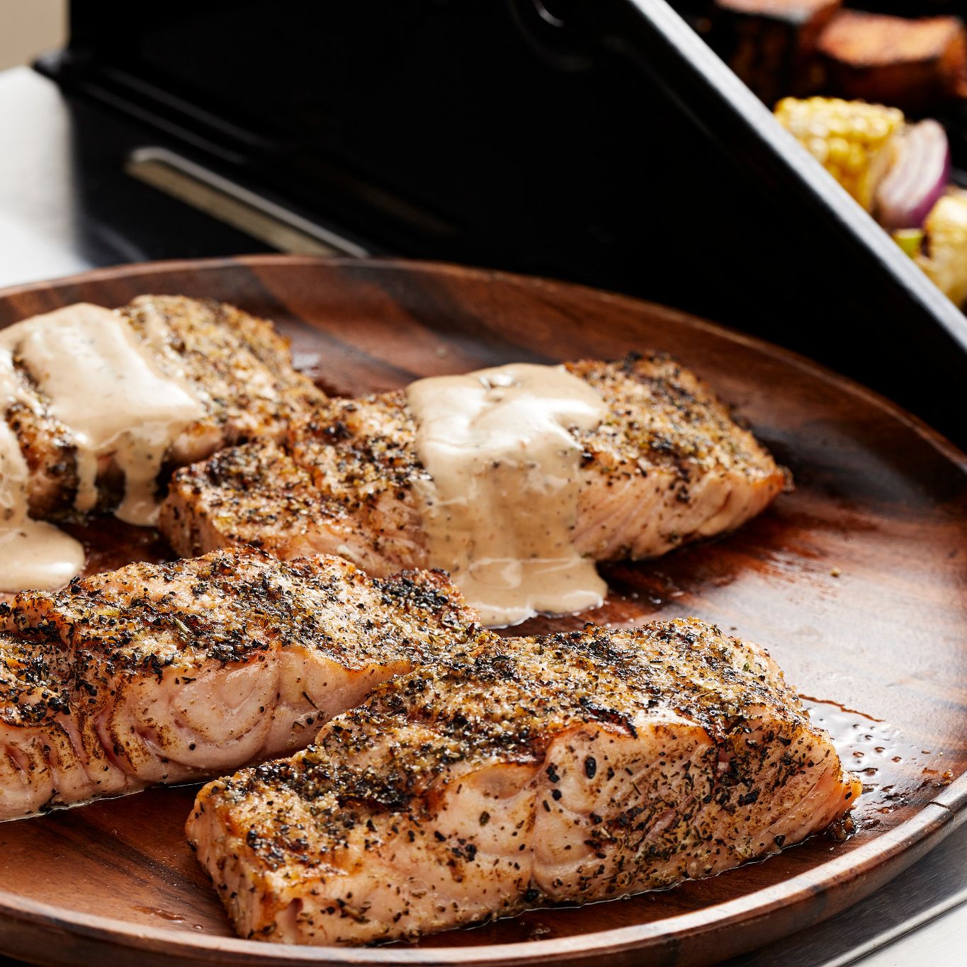 Grilled Salmon with Balsamic Butter Sauce Grill Mates